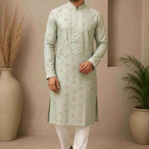 Oostori Zari Gulab Heritage Kurta